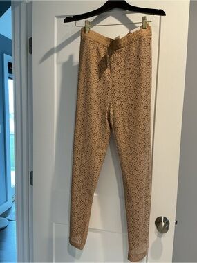 Chico's Camel Crochet Lounge Pants